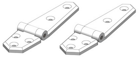 TruDesign Short/Long hinge (Pair) - Click Image to Close