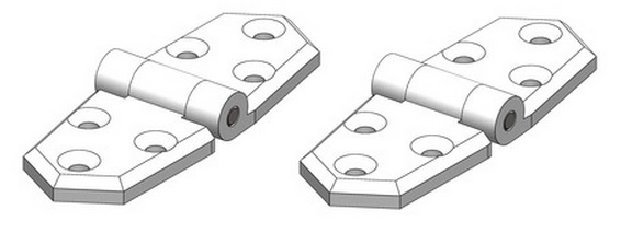 TruDesign Short/Short hinge (Pair) - Click Image to Close