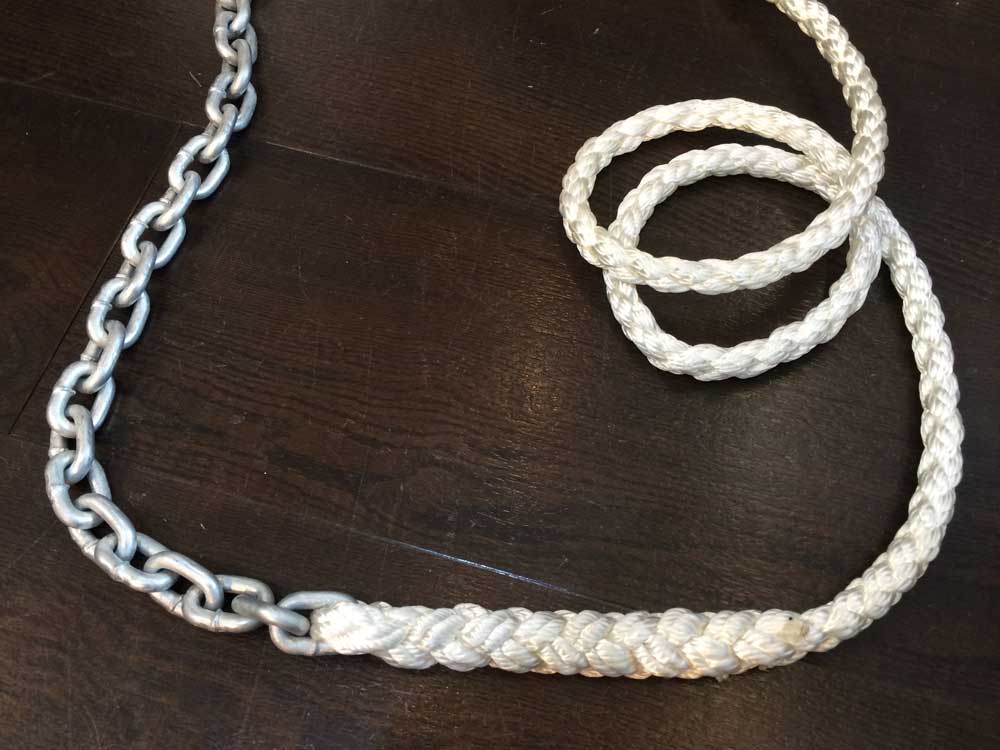 100m x 14mm Nylon 8-plait and 10m x 8mm Short link chain - Click Image to Close