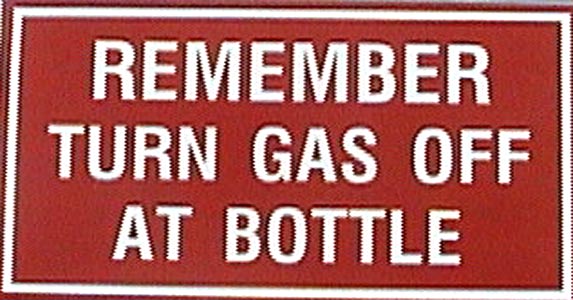 Gas sticker