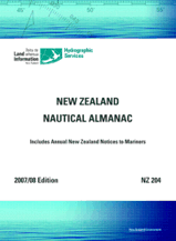 New Zealand Nautical Almanac - Click Image to Close
